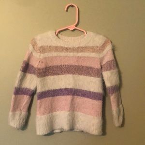 Cat & Jack 3t girls fuzzy striped sweater